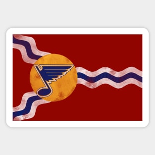 St Louis Note Flag Distressed Sticker